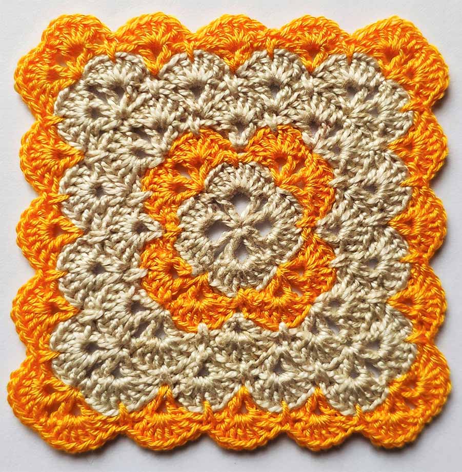 mattonella granny square a ventagli