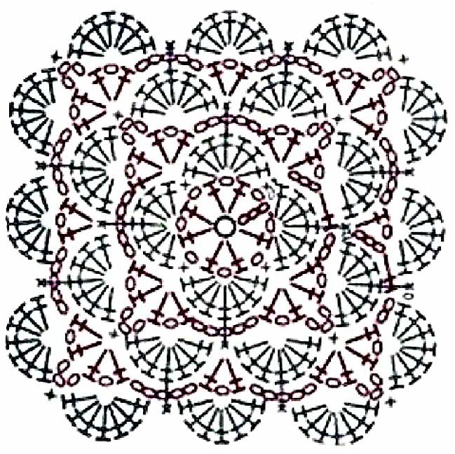 tutorial mattonella granny square a ventagli
